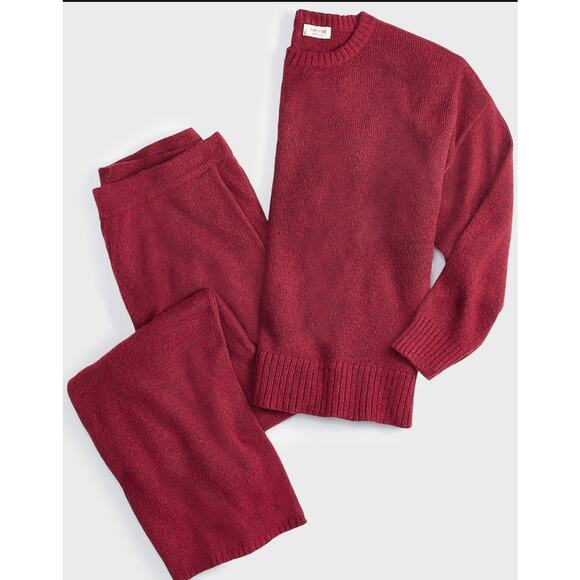 State of Day Women's Size Large Maraschino Red Fleece Pajama Set  Lounge - Picture 2 of 8